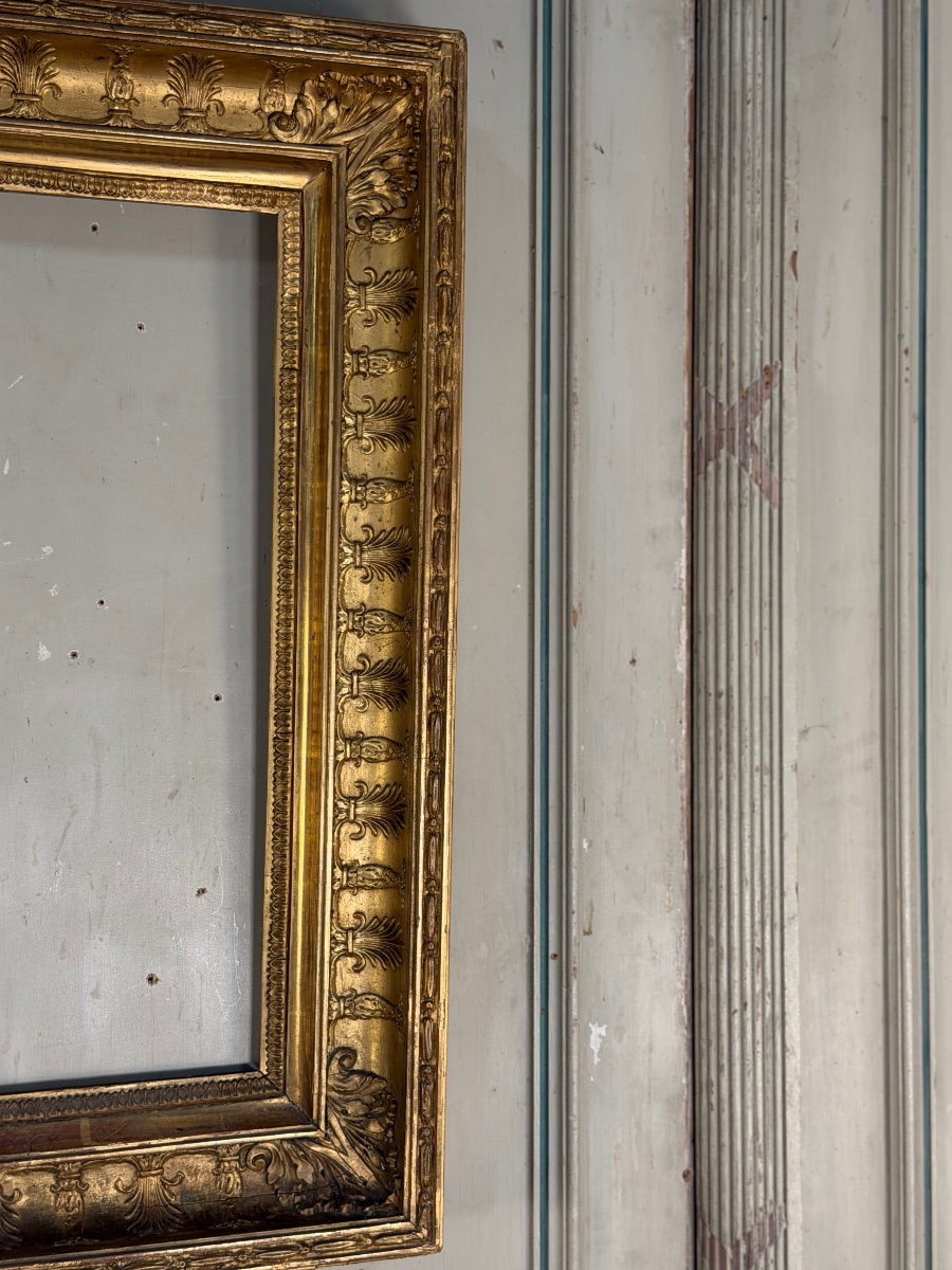 Cadre directoire en bois et pâtes doré, début XIXème siècle-photo-8