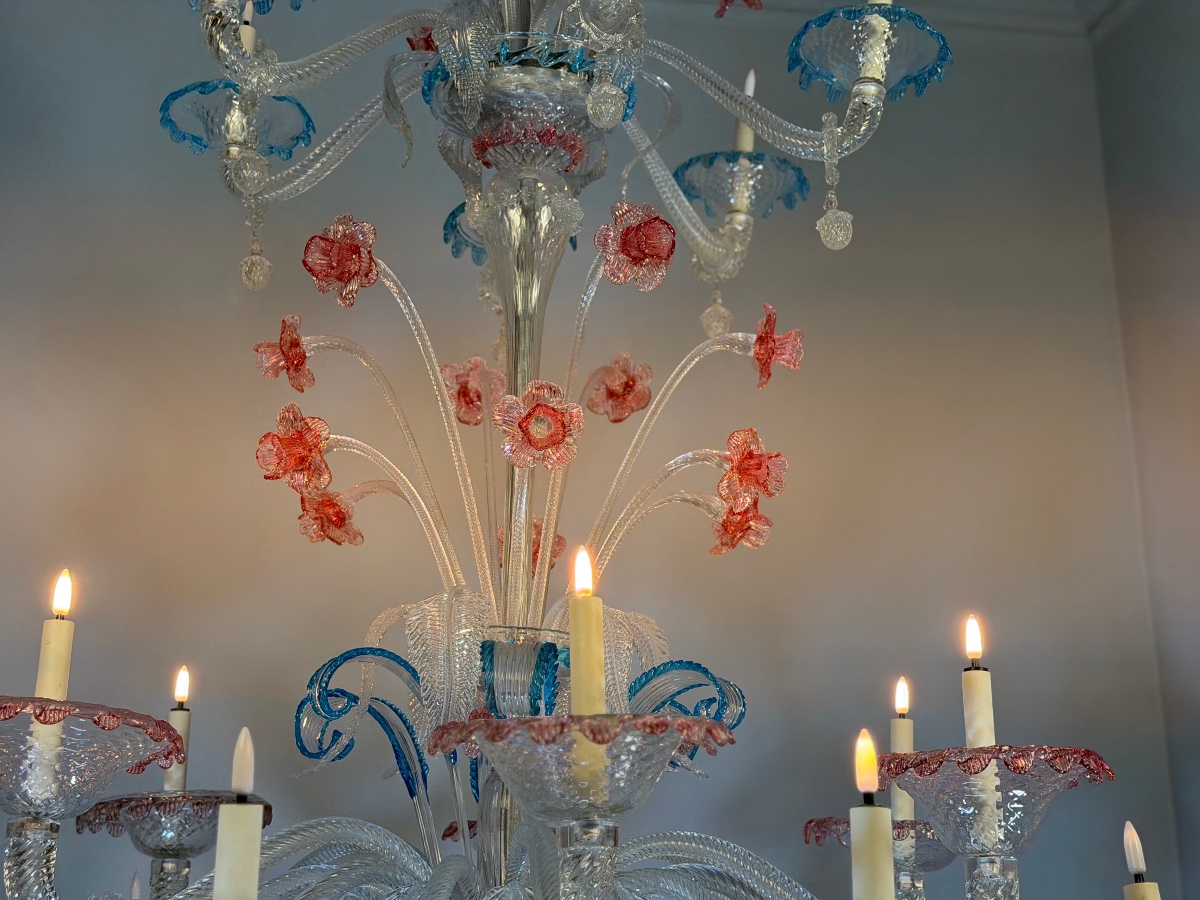 Large Venetian Chandelier Made Of Multicolored Murano Glass, Circa 1920-photo-1