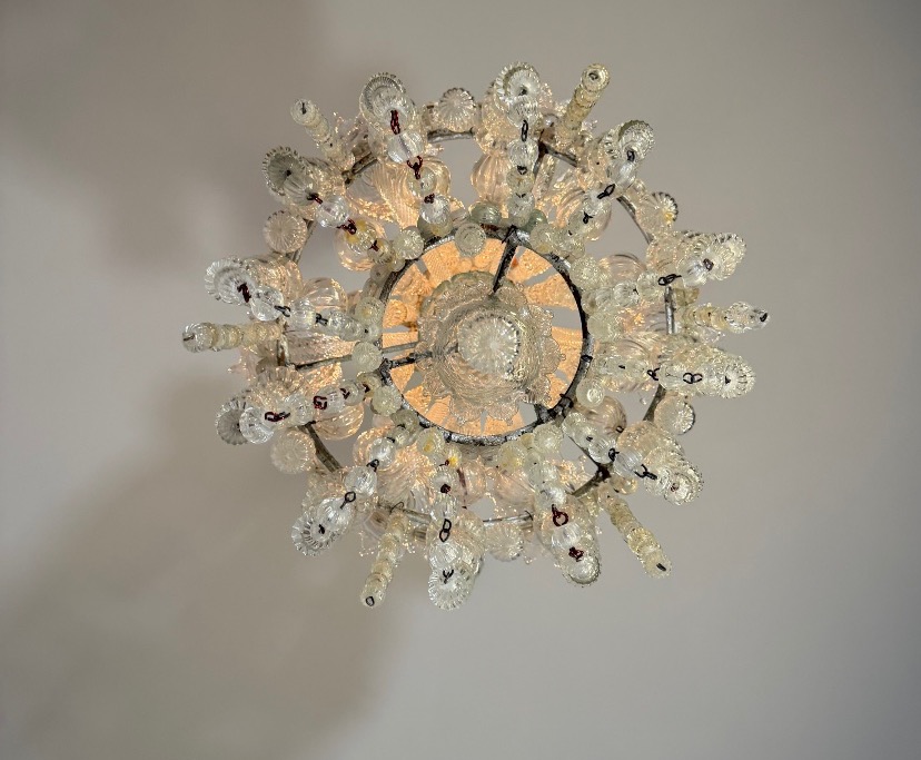 Venetian Murano Glass Bead Chandelier, Circa 1900 -photo-2