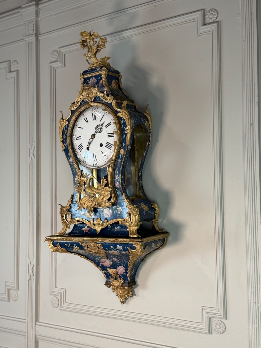 Cartel Louis XV et son cul de lampe, XVIIIème siècle -photo-2
