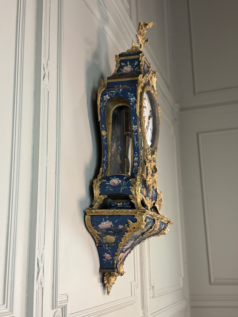 Cartel Louis XV et son cul de lampe, XVIIIème siècle -photo-3