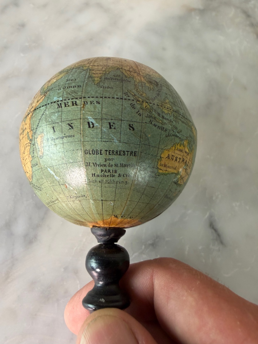 Miniature Globe, Vivien De Saint-martin, Hachette & Cie, Circa 1890-photo-1