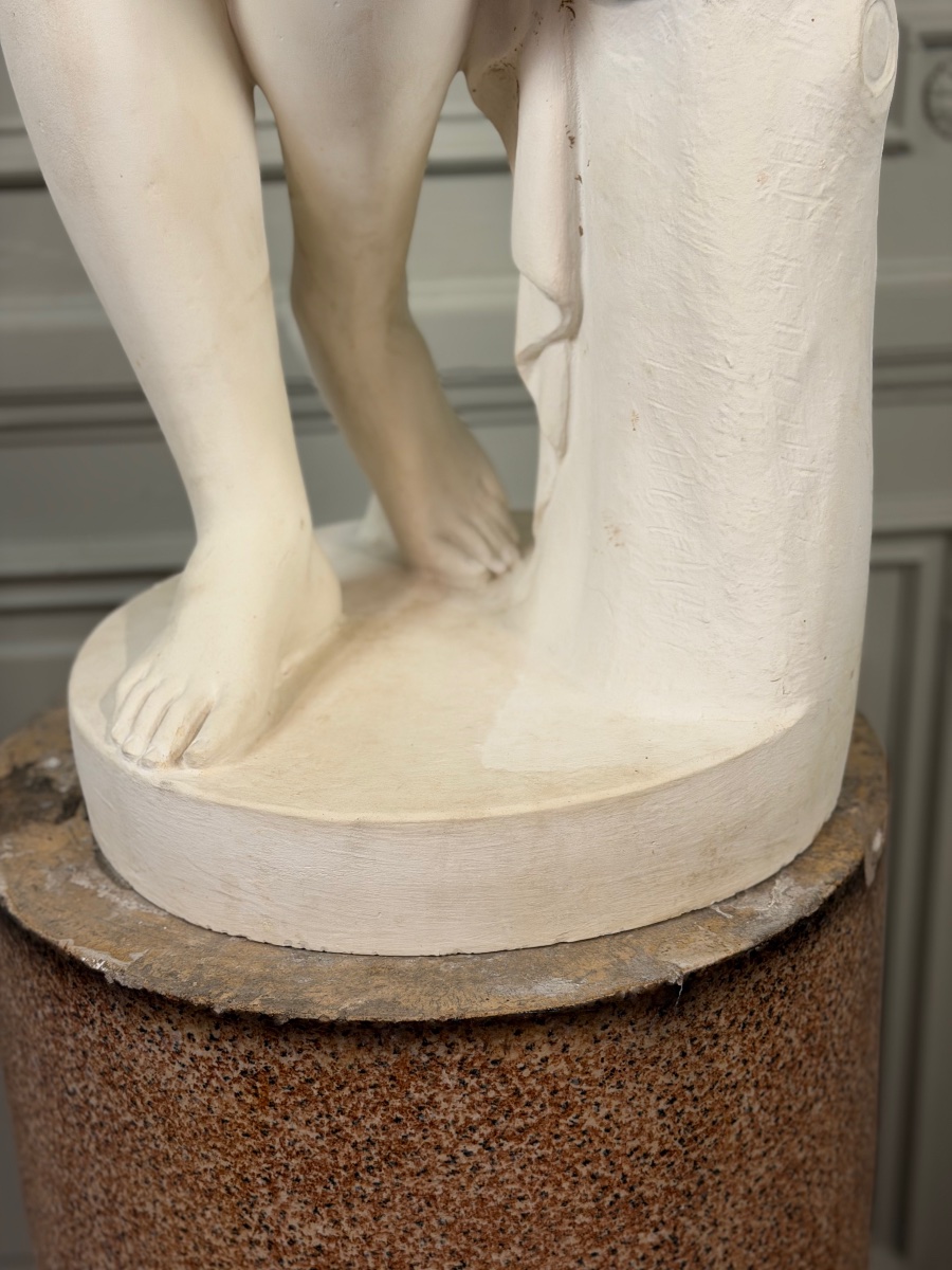 Venus With An Apple, Based On Bertel Thorvaldsen’s Model, In Cast  Marble, 20th Century -photo-2