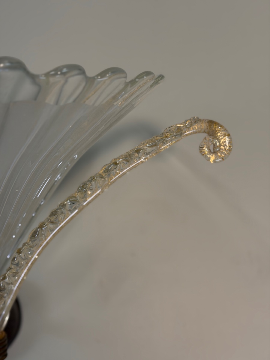 Paire d’appliques vénitiennes en verre de Murano par Seguso, vers 1930-photo-4
