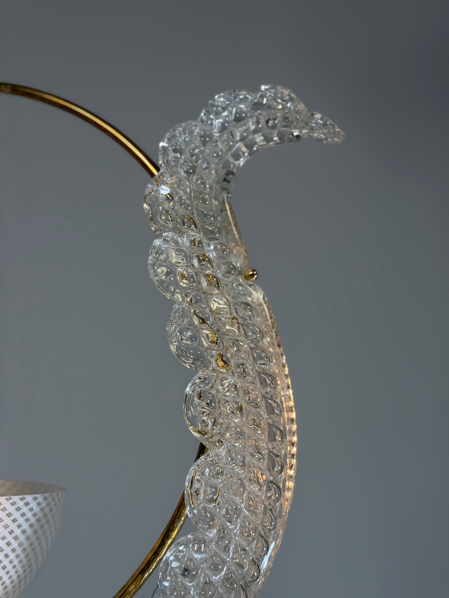Venetian Chandelier Made Of Murano Glass And Brass, Circa 1950-photo-1