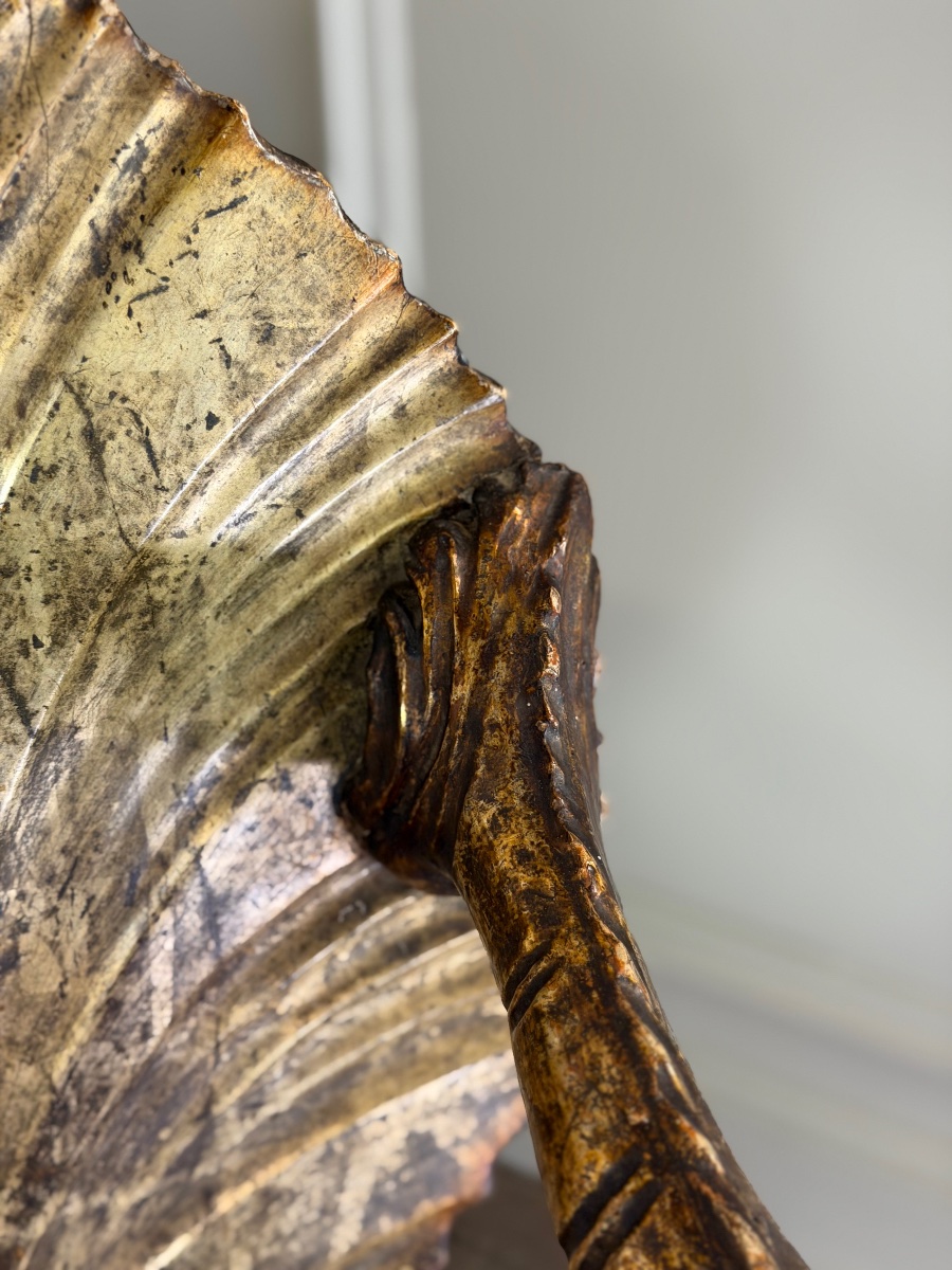 Venetian “grotto” Armchair In Carved, Polychrome, Silver-plated, And Gilded Wood, Circa 1890 -photo-5