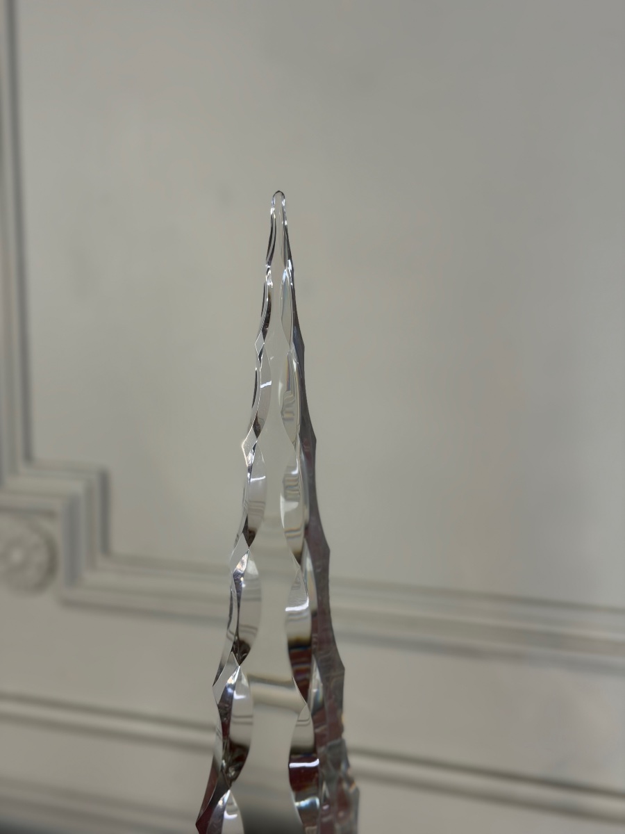 Two Obelisks Made Of Cut Crystal, Signed "archimede Seguso Murano" On The Bottom, Circa 1950-photo-1