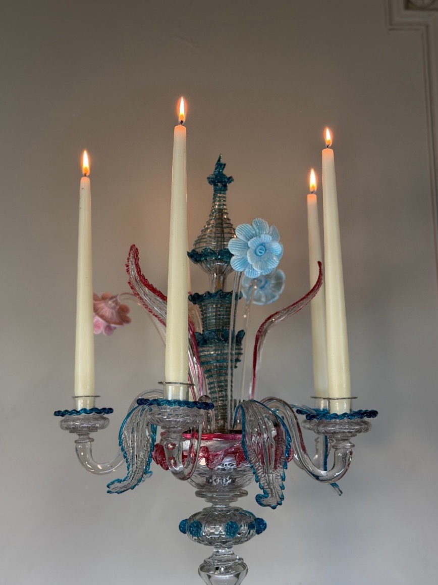 Venetian Murano Glass Chandeliers, Circa 1880-photo-4
