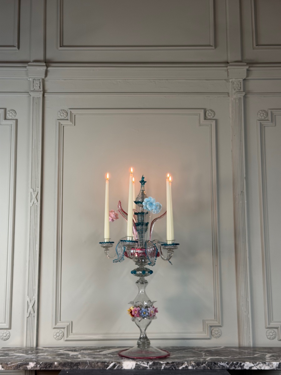 Venetian Murano Glass Chandeliers, Circa 1880-photo-2