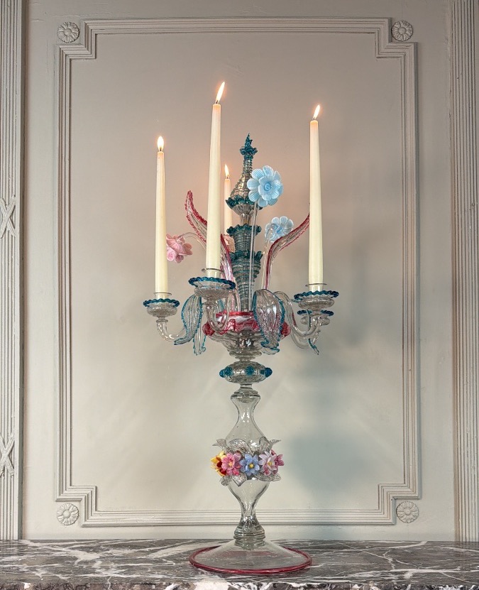 Venetian Murano Glass Chandeliers, Circa 1880