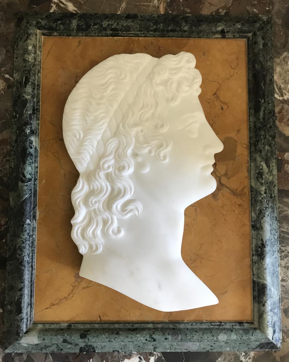Profile Of A Young Man In The Taste Of The Antique Marble-photo-2