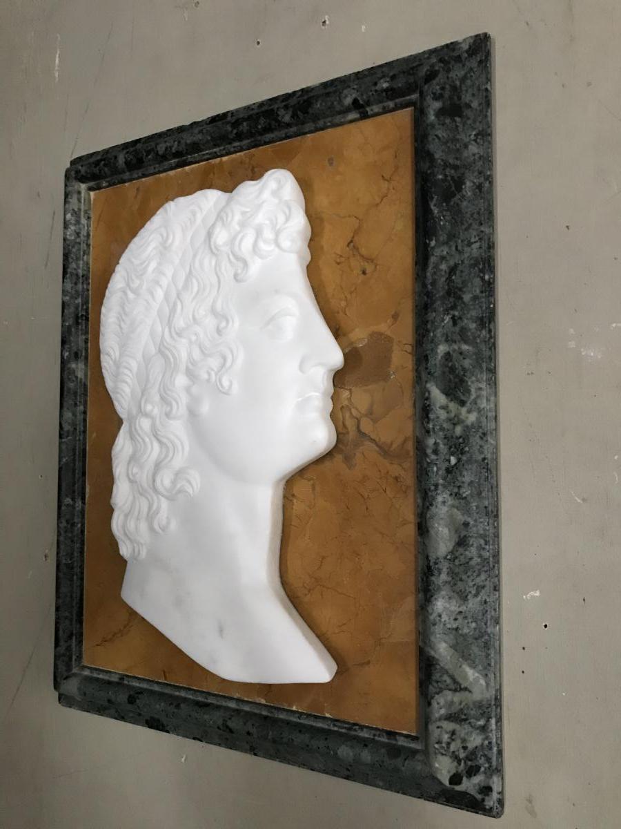 Profile Of A Young Man In The Taste Of The Antique Marble-photo-4