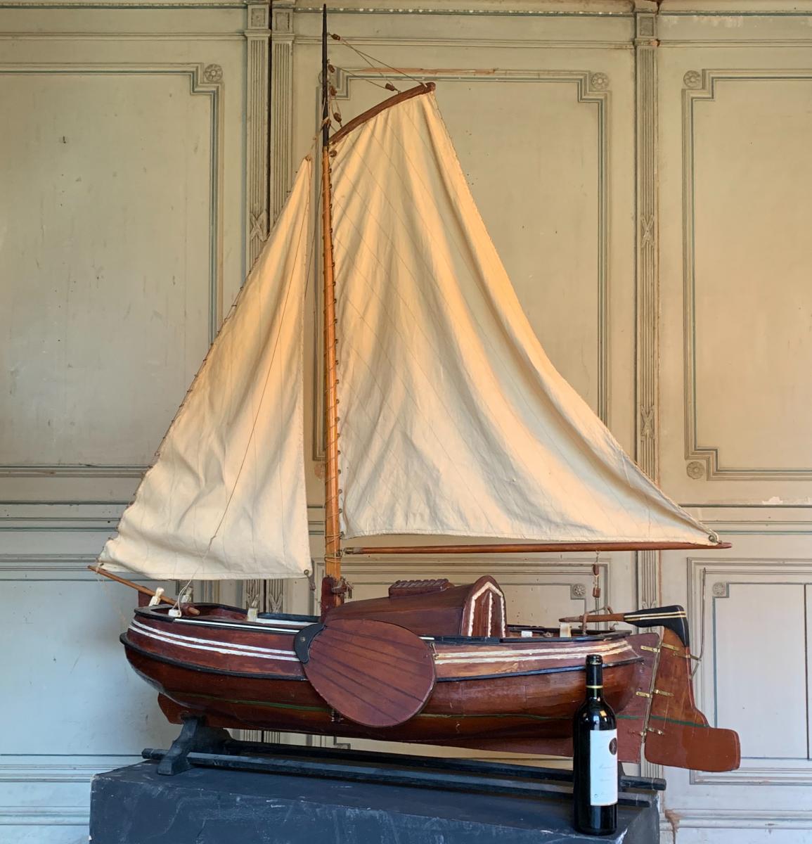 Large Model Sailboat From The North Sea, Boerier-photo-4