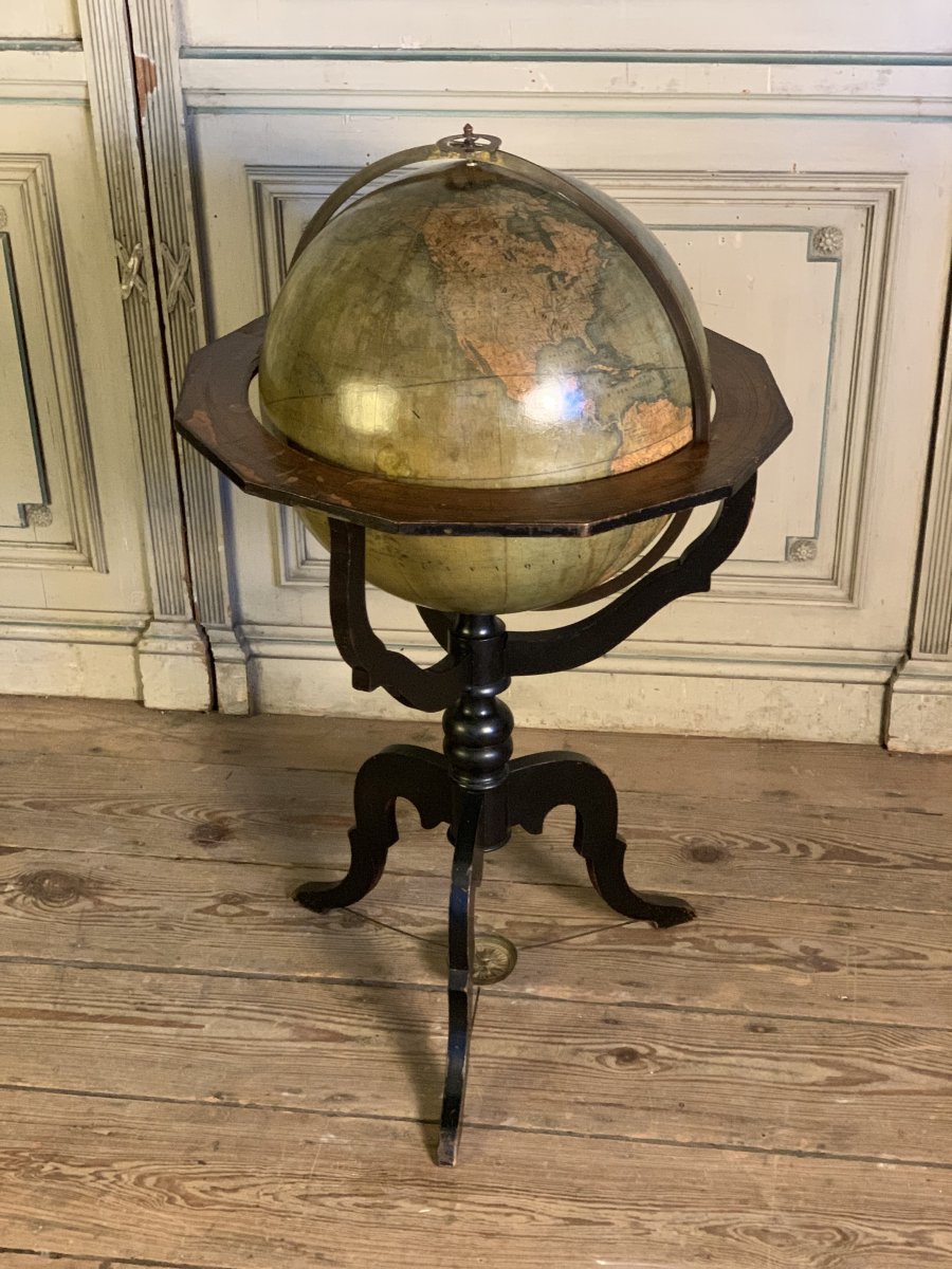 Globe Terrestre De Parquet, XIXéme Siècle, A. Benoit à Paris -photo-2