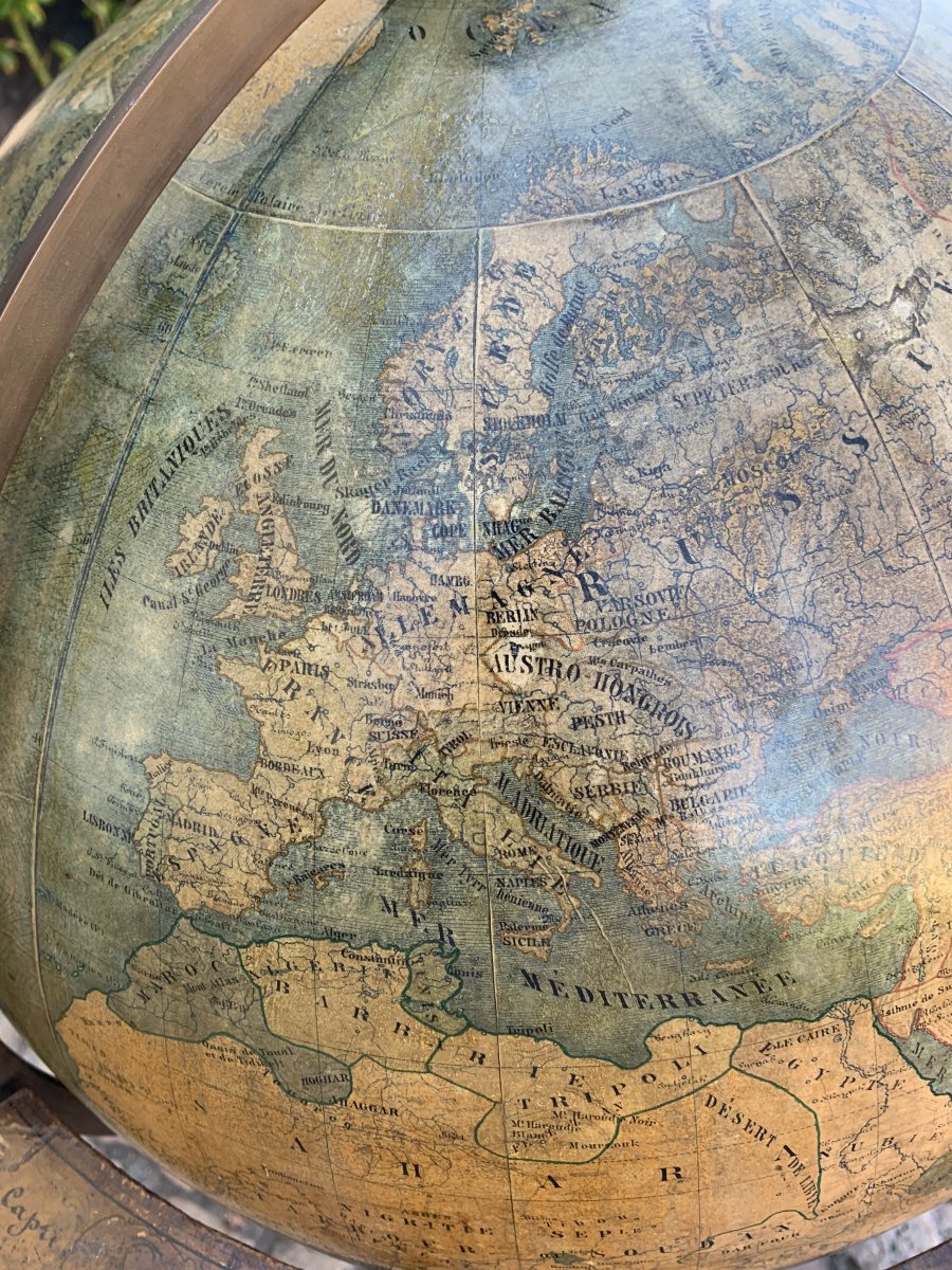 Globe Terrestre De Parquet, XIXéme Siècle, A. Benoit à Paris -photo-6