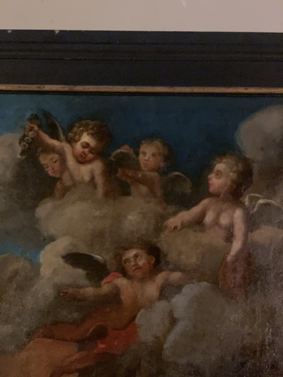 Oil On Canvas, Religious Scene End Seventeenth Century-photo-3