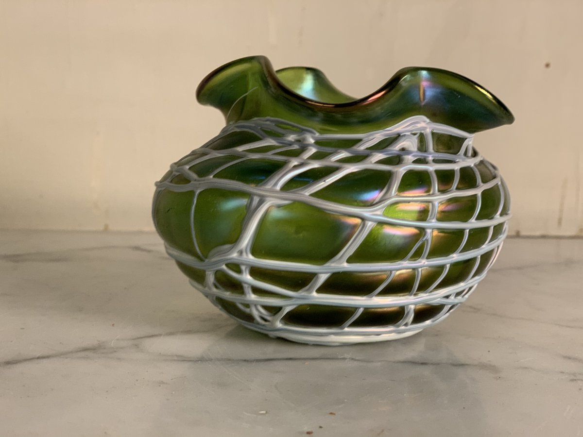 Coupe Ou Vase En Verre Coloré, Loetz Ou Palm Koenig-photo-1