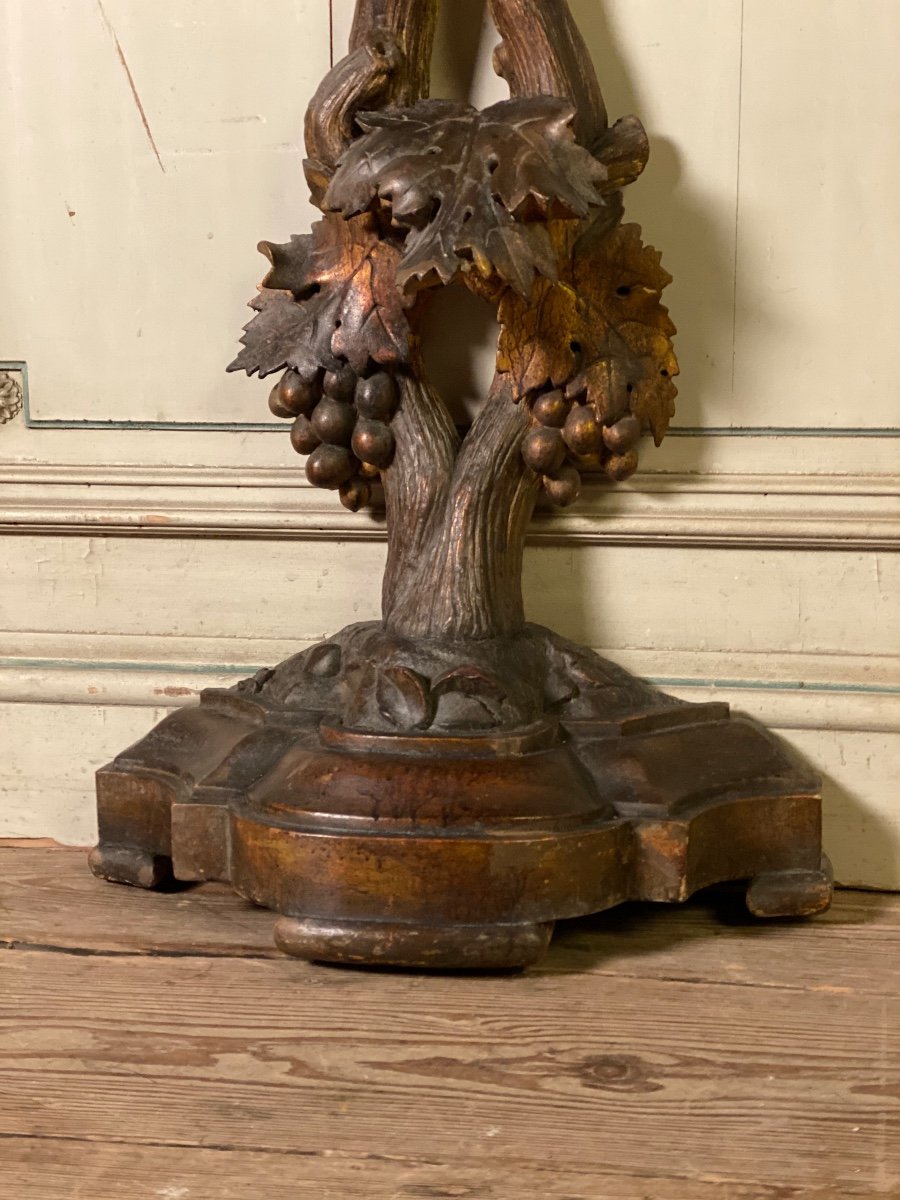 Console En Bois Sculpté Et Doré, Italie Du Nord, XIXème Siècle -photo-3