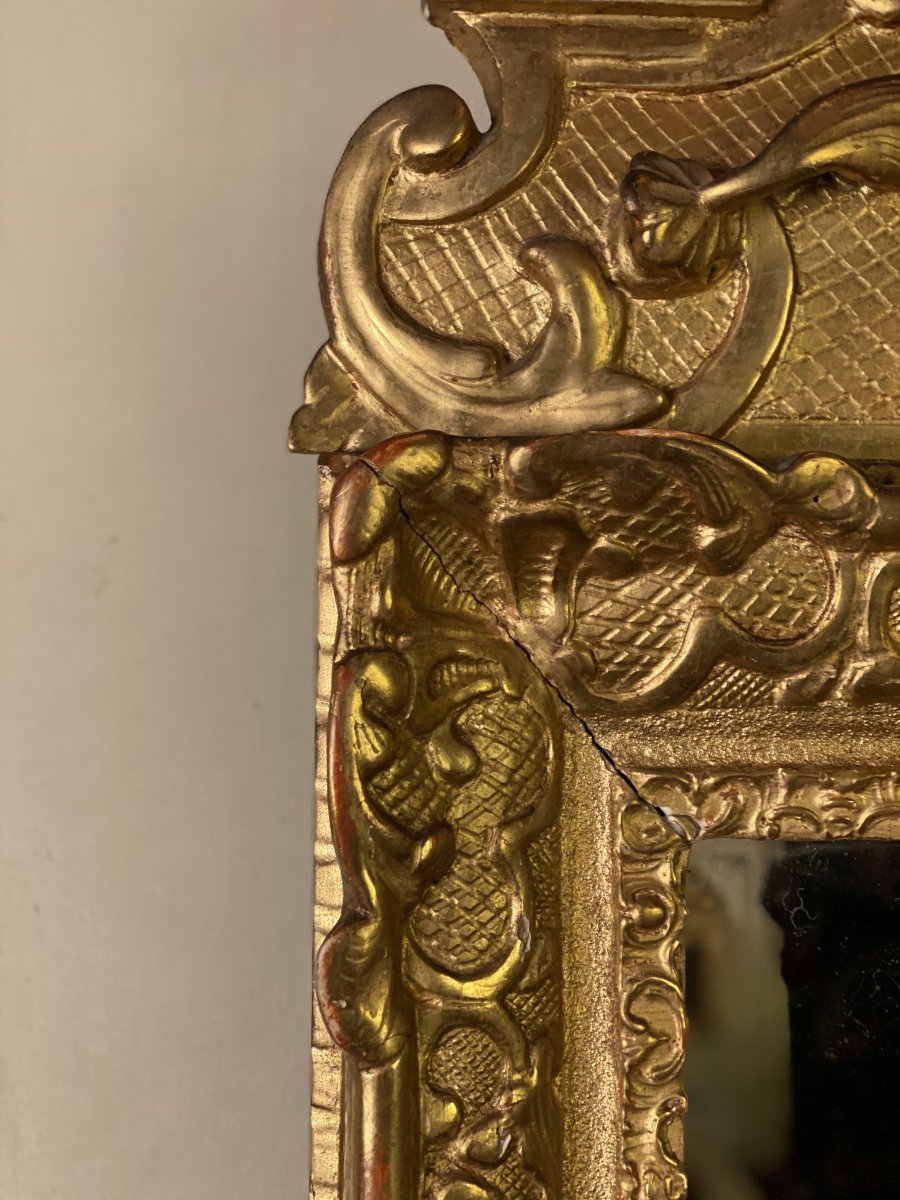 Regency Mirror In Carved Gilded Wood, Early Eighteenth Century-photo-2