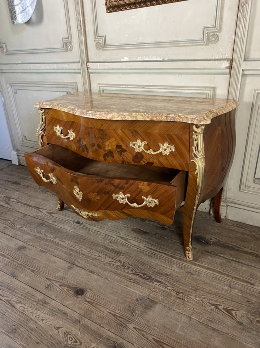 Commode Sauteuse De Style Louis XV Vers 1930-photo-4