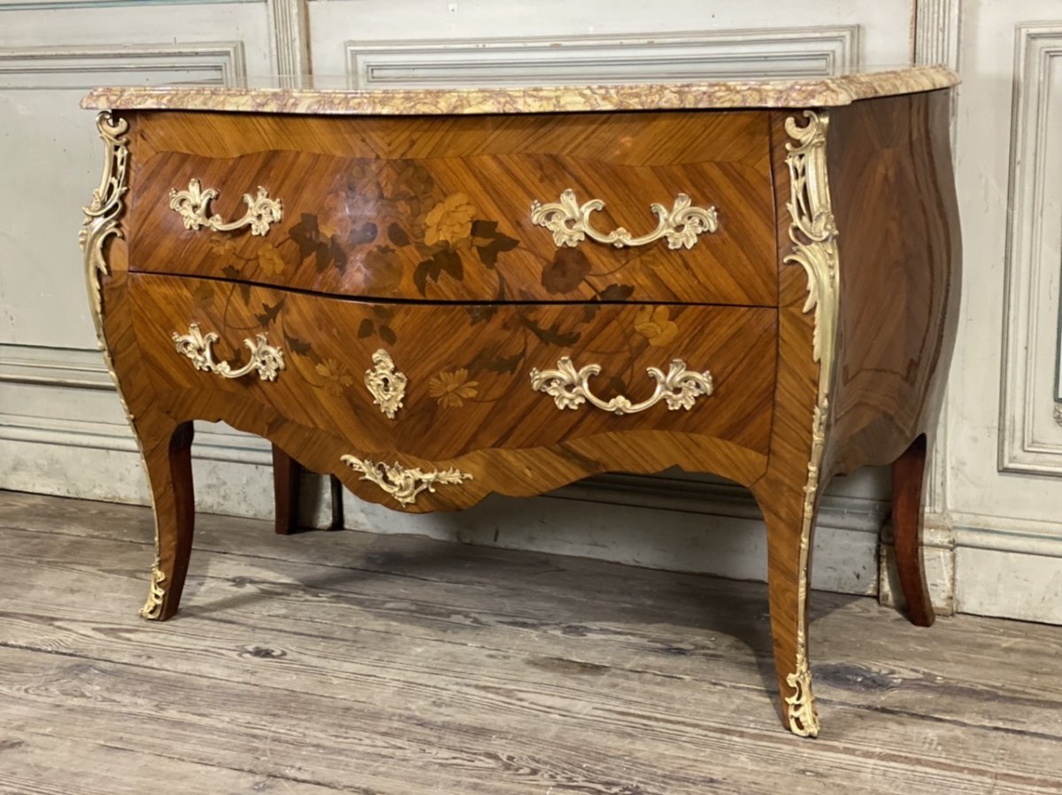 Commode Sauteuse De Style Louis XV Vers 1930