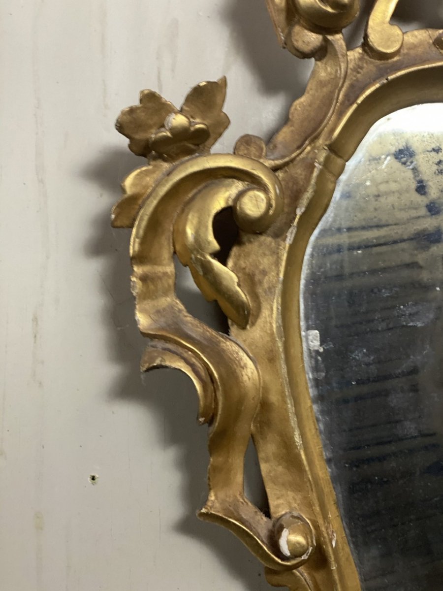 Mirror In Golden Wood, Italy Early Twentieth Century-photo-3