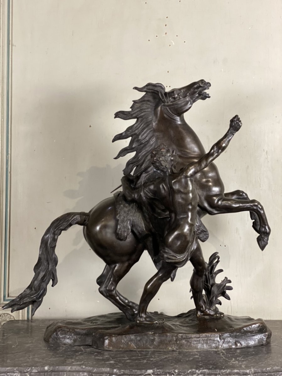 Bronze After One Of The Marble Horses By Guillaume Coustou-photo-4