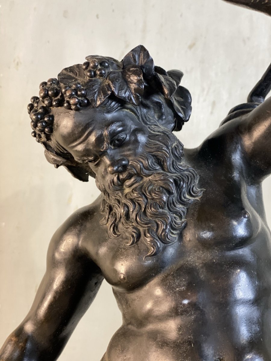 Silène, Bronze D’après L’antique, XIXème Siècle -photo-2
