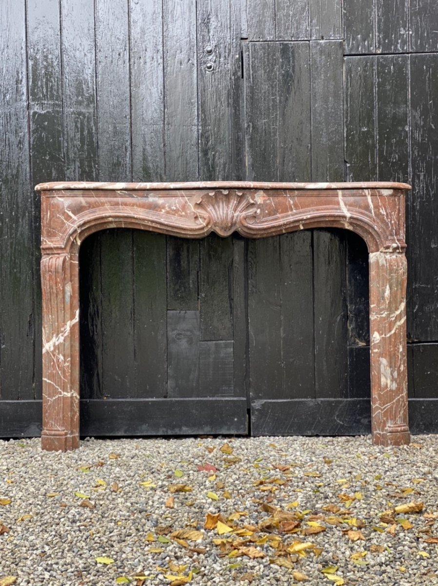 Louis XV Fireplace In Rances Marble XVIIIth Century-photo-3