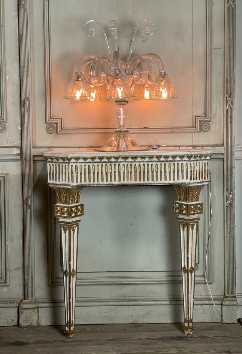 Pair Of Venetian Girandoles In Murano Glass Around 1940-photo-7