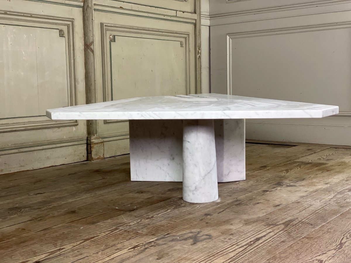 Table Postmoderniste En Marbre De Carrare-photo-2