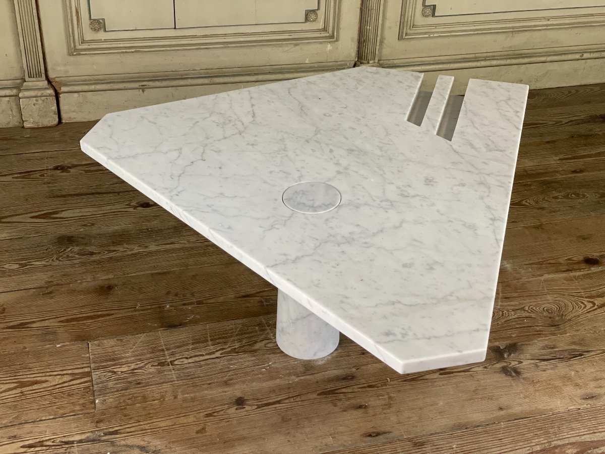 Postmodernist Carrara Marble Table-photo-3