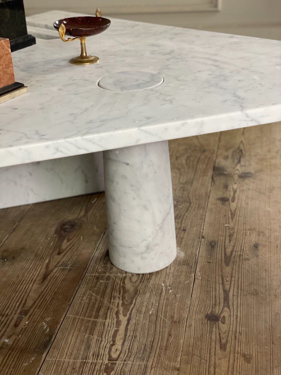 Postmodernist Carrara Marble Table-photo-2