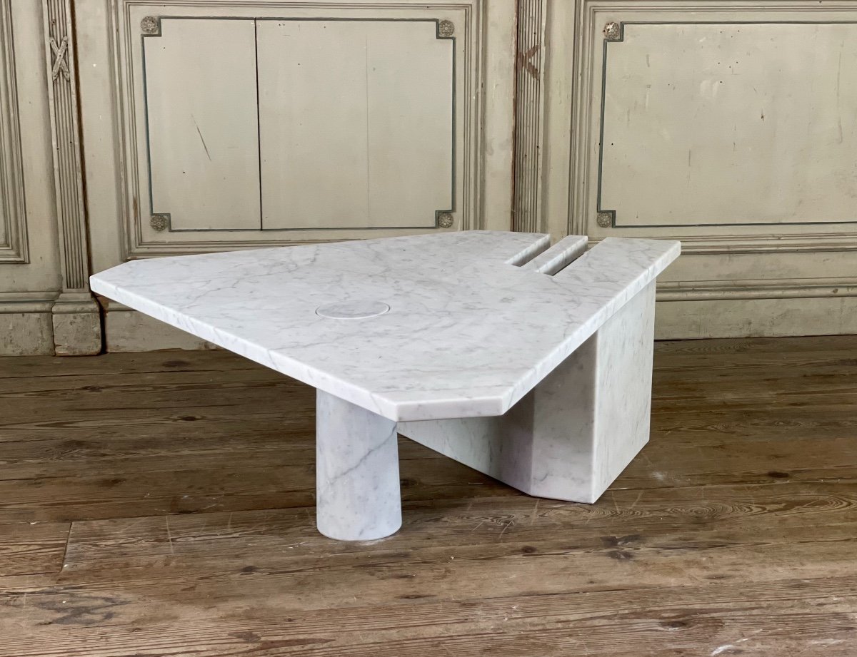 Postmodernist Carrara Marble Table