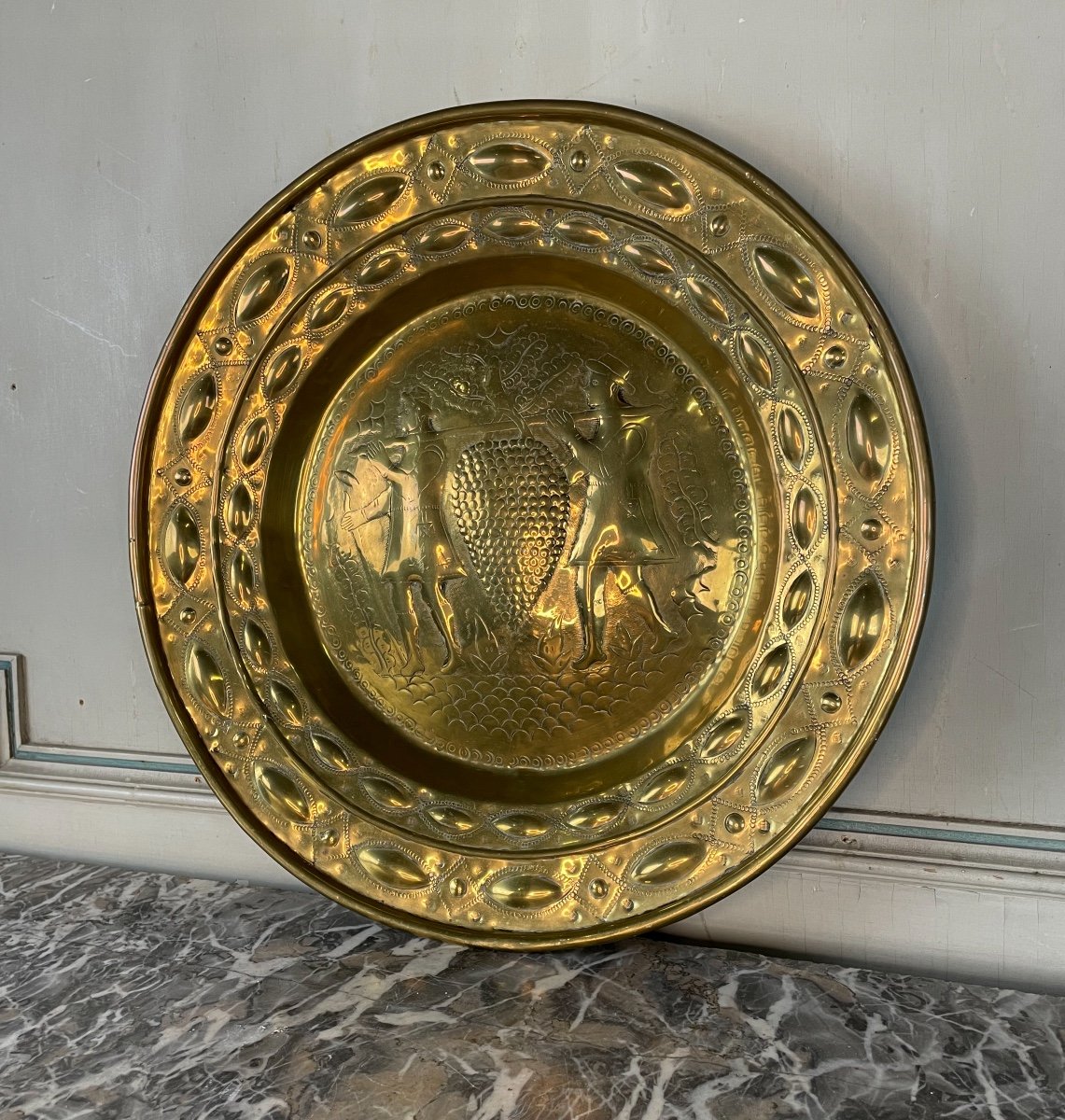 Brass Offering Dish, Netherlands, XVIth Century