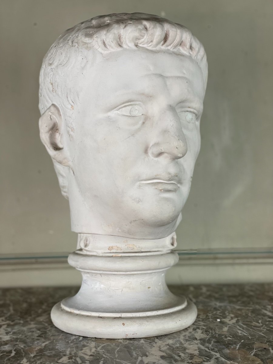 Plaster Bust Of A Roman Emperor-photo-4