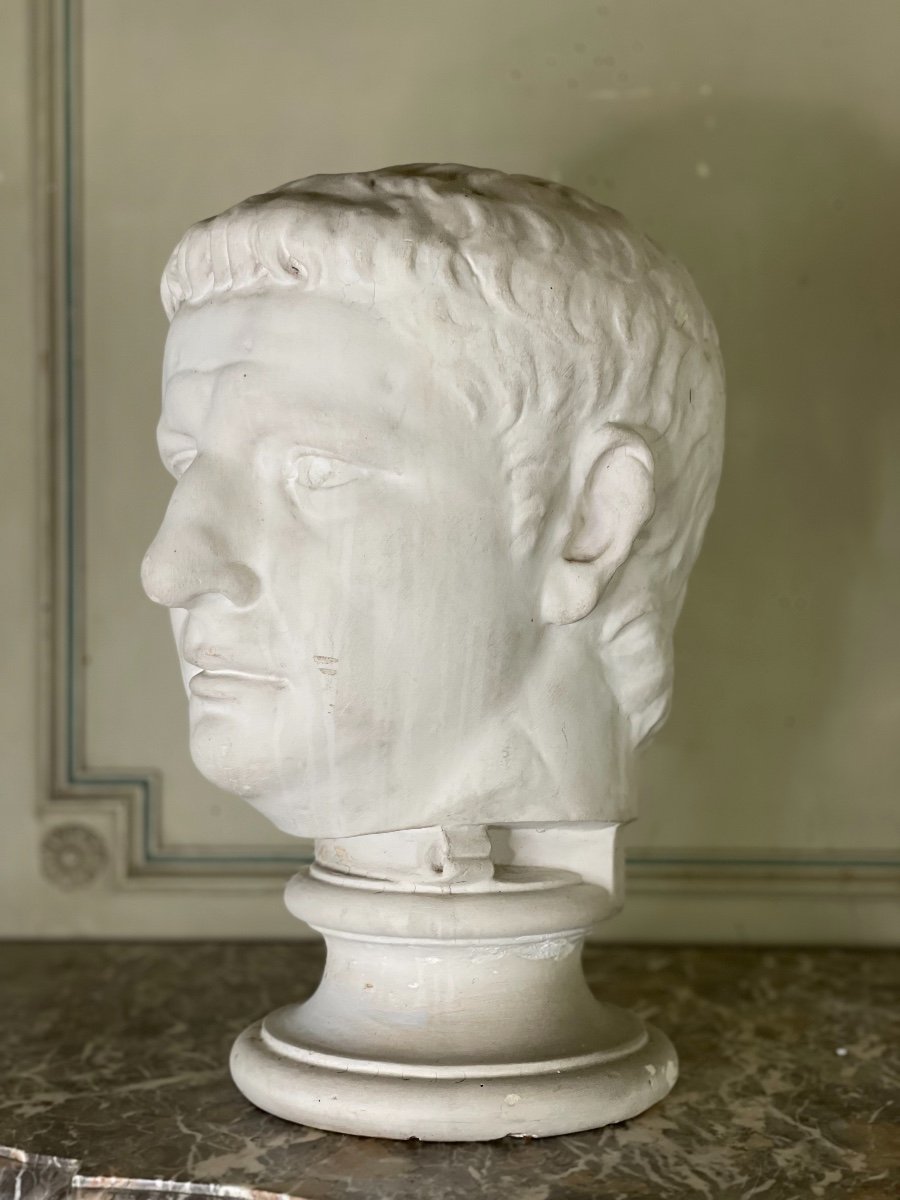 Plaster Bust Of A Roman Emperor-photo-3