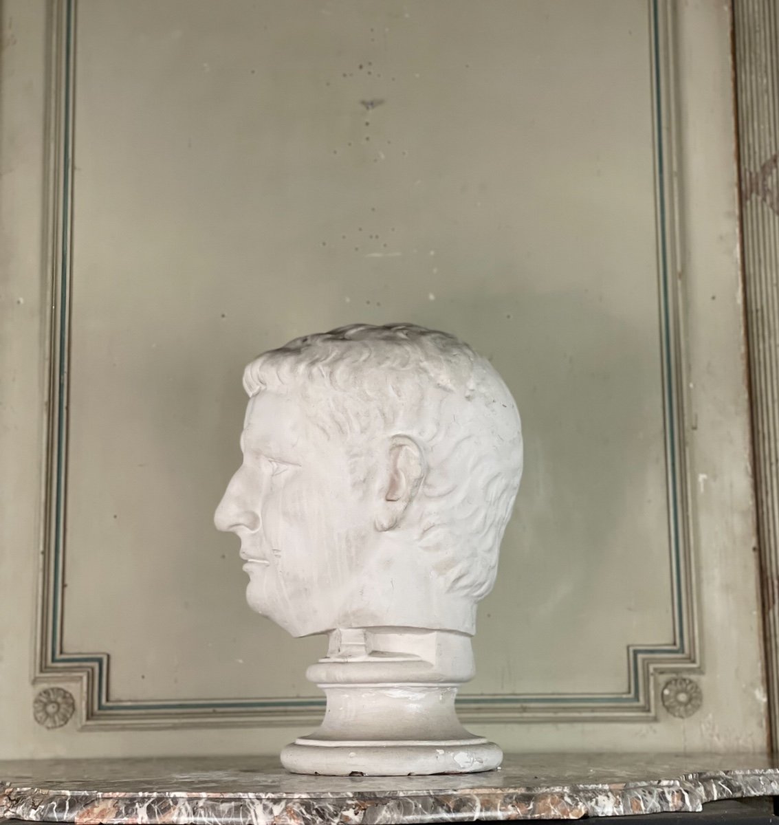 Plaster Bust Of A Roman Emperor-photo-5