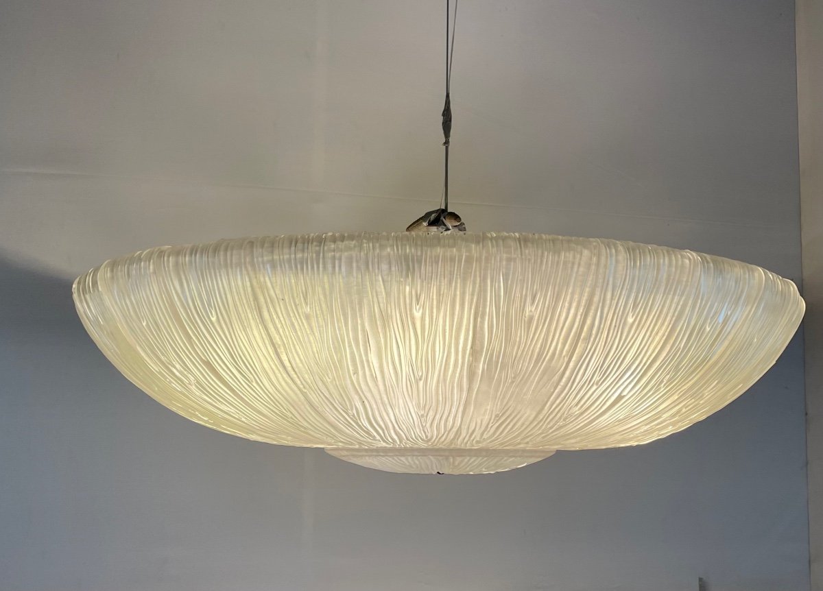 Lustre En Verre De Murano, Soucoupe Volante Vers 1980-photo-2