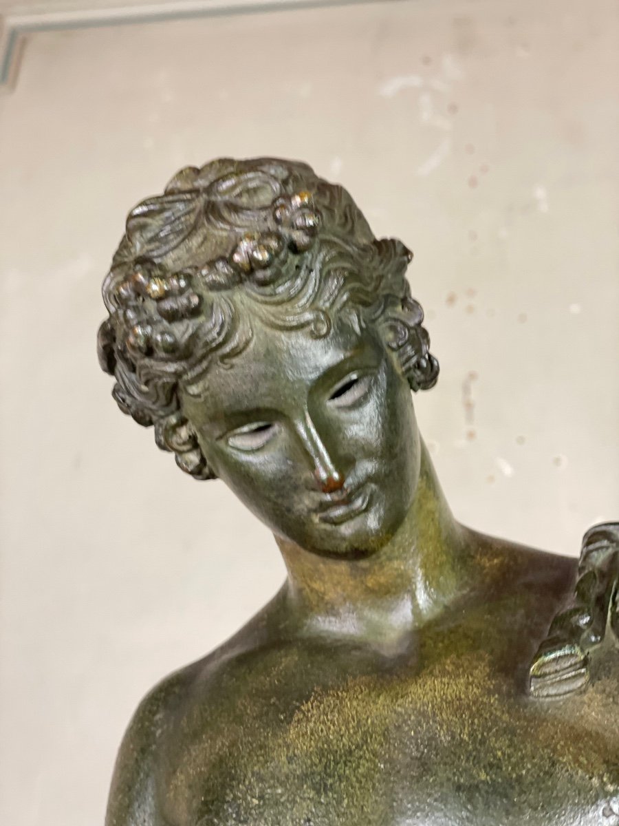 Narcissus Bronze After The Antique, XIXth Century-photo-4