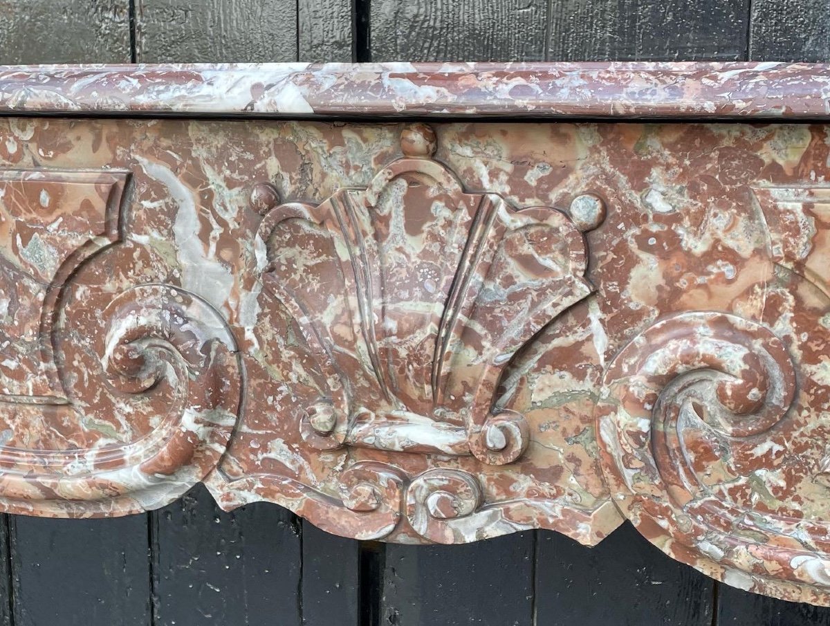 Regency Fireplace In Rance Marble, Eighteenth Century-photo-3