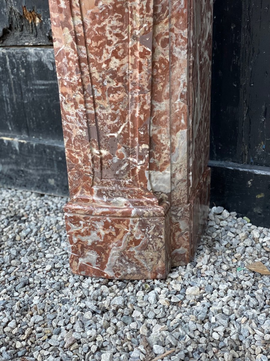 Regency Fireplace In Rance Marble, Eighteenth Century-photo-1