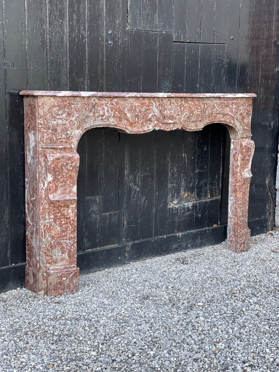 Regency Fireplace In Rance Marble, Eighteenth Century-photo-3