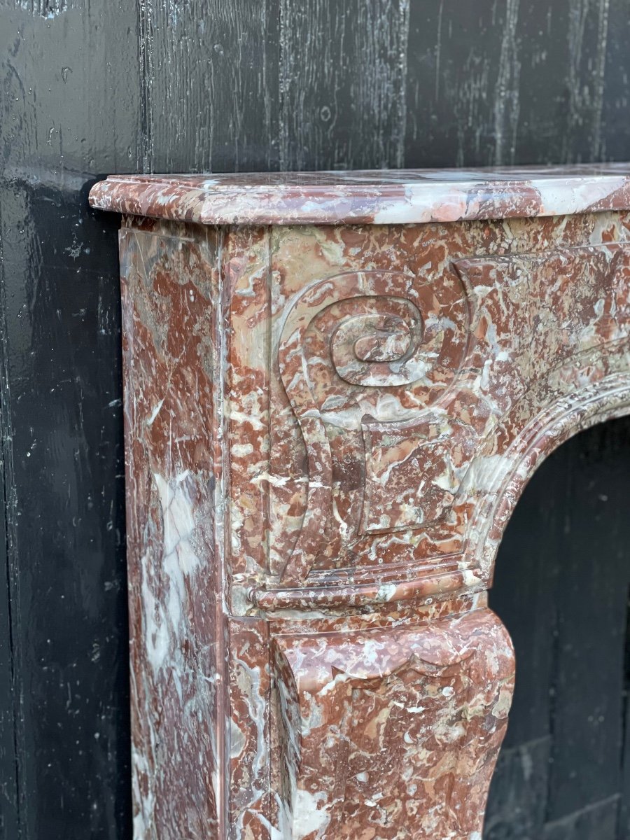 Regency Fireplace In Rance Marble, Eighteenth Century-photo-5