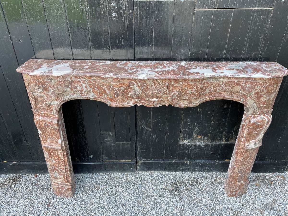 Regency Fireplace In Rance Marble, Eighteenth Century-photo-7