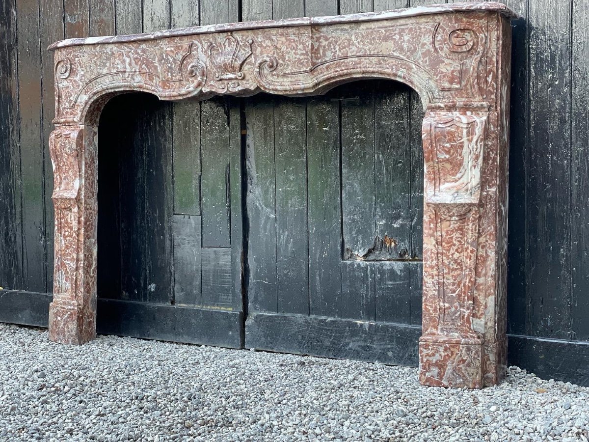 Regency Fireplace In Rance Marble, Eighteenth Century