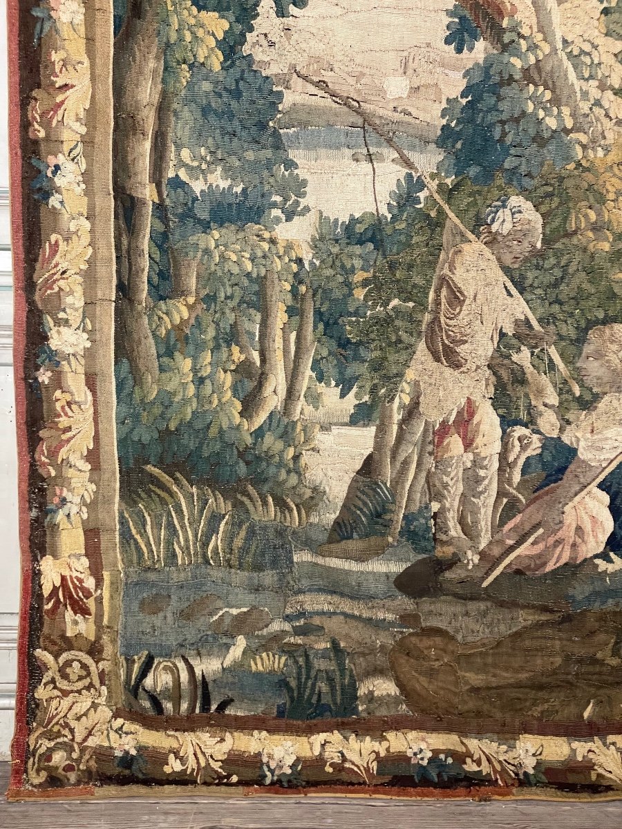 Wool And Silk Tapestry, Aubusson, Eighteenth Century-photo-5