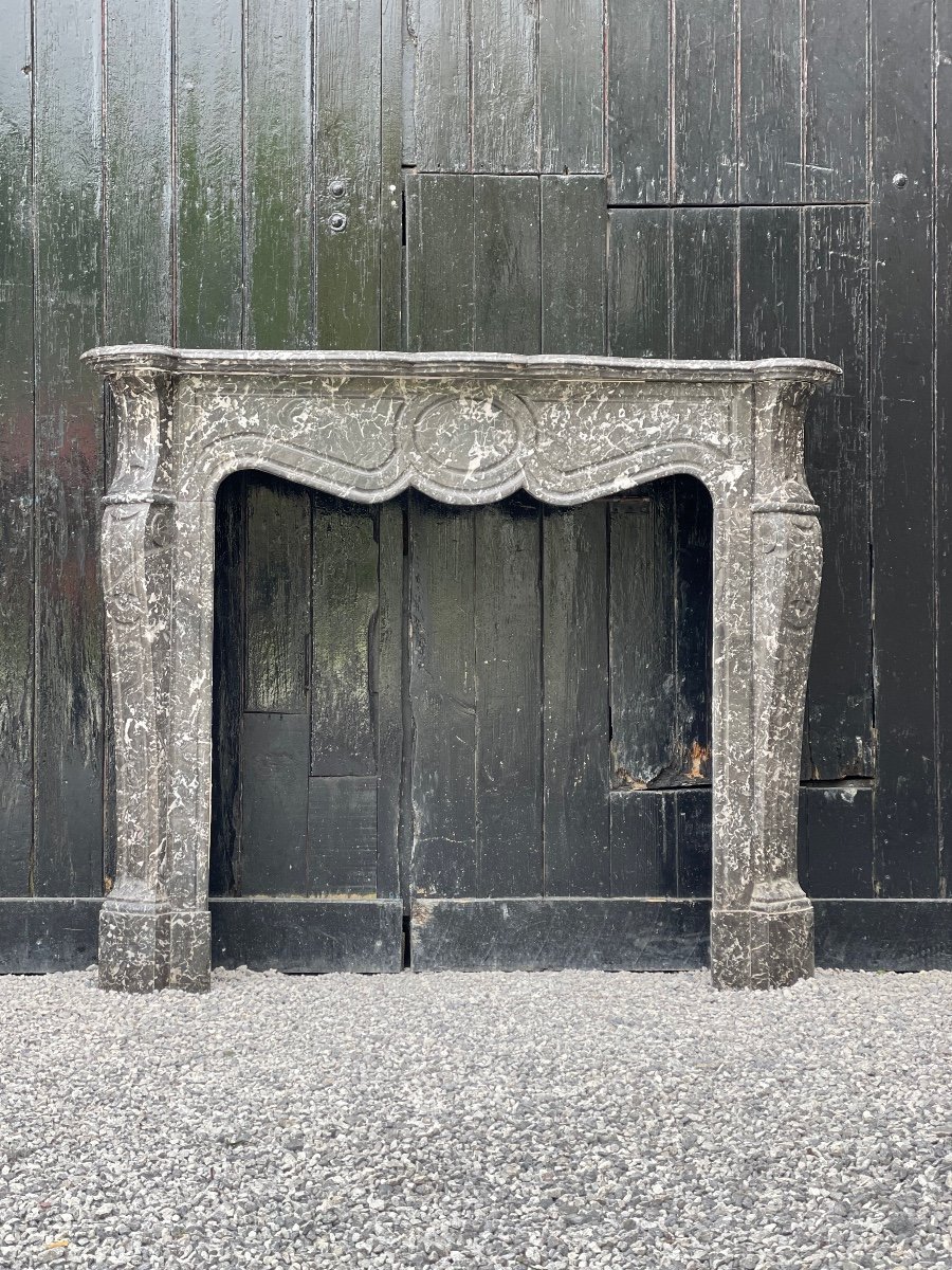 Napoleon III Fireplace In Gray Marble Saint-anne-photo-2