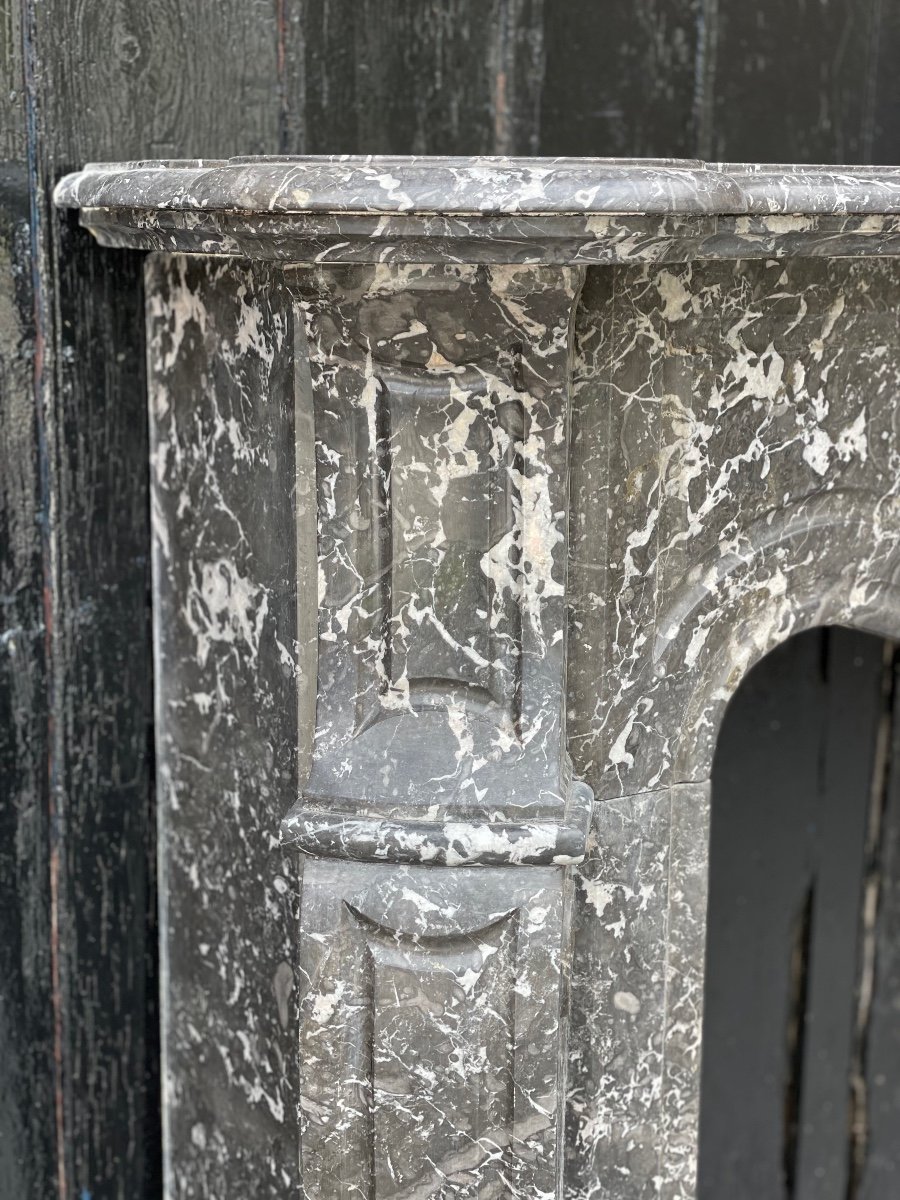 Napoleon III Fireplace In Gray Marble Saint-anne-photo-4