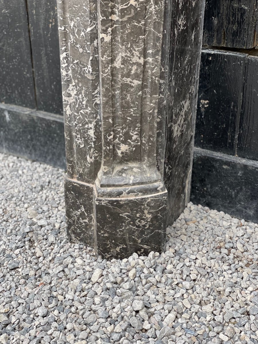 Napoleon III Fireplace In Gray Marble Saint-anne-photo-4